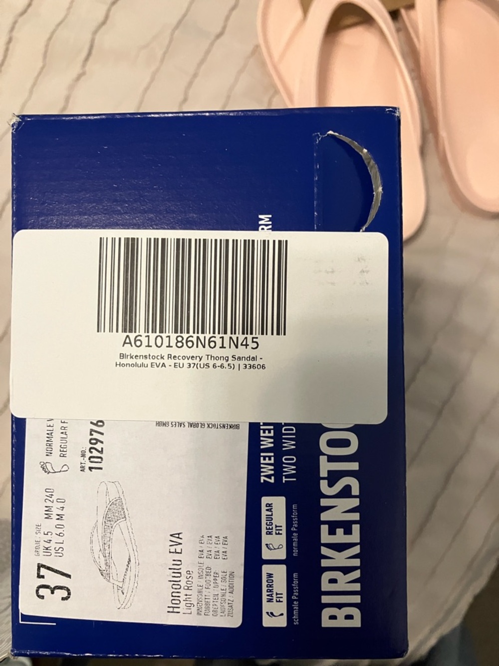 Birkenstock “light rose” EVA Recovery Slide Sandals (EU37/US 6/6.5) - Picture 4 of 4